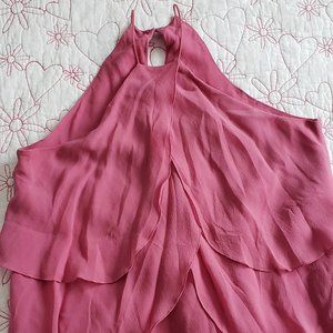 Pink silk halter top (size 30)
